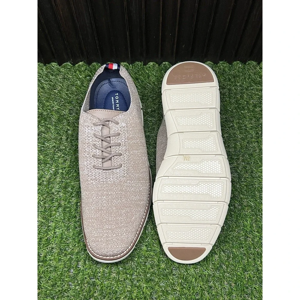 Size 8 M - Tommy Hilfiger Men's tm Warden Oxford - Light Natural Texture